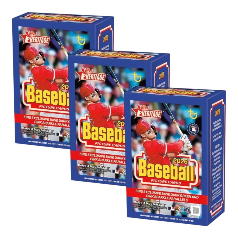 2026 Topps Heritage Baseball Factory Sealed Value Box - Lot Of 3