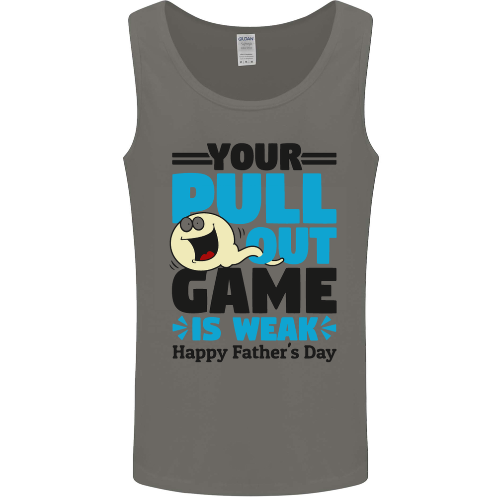 Pull Out Game Funny Offensive Fathers Day Mens Vest Tank Top