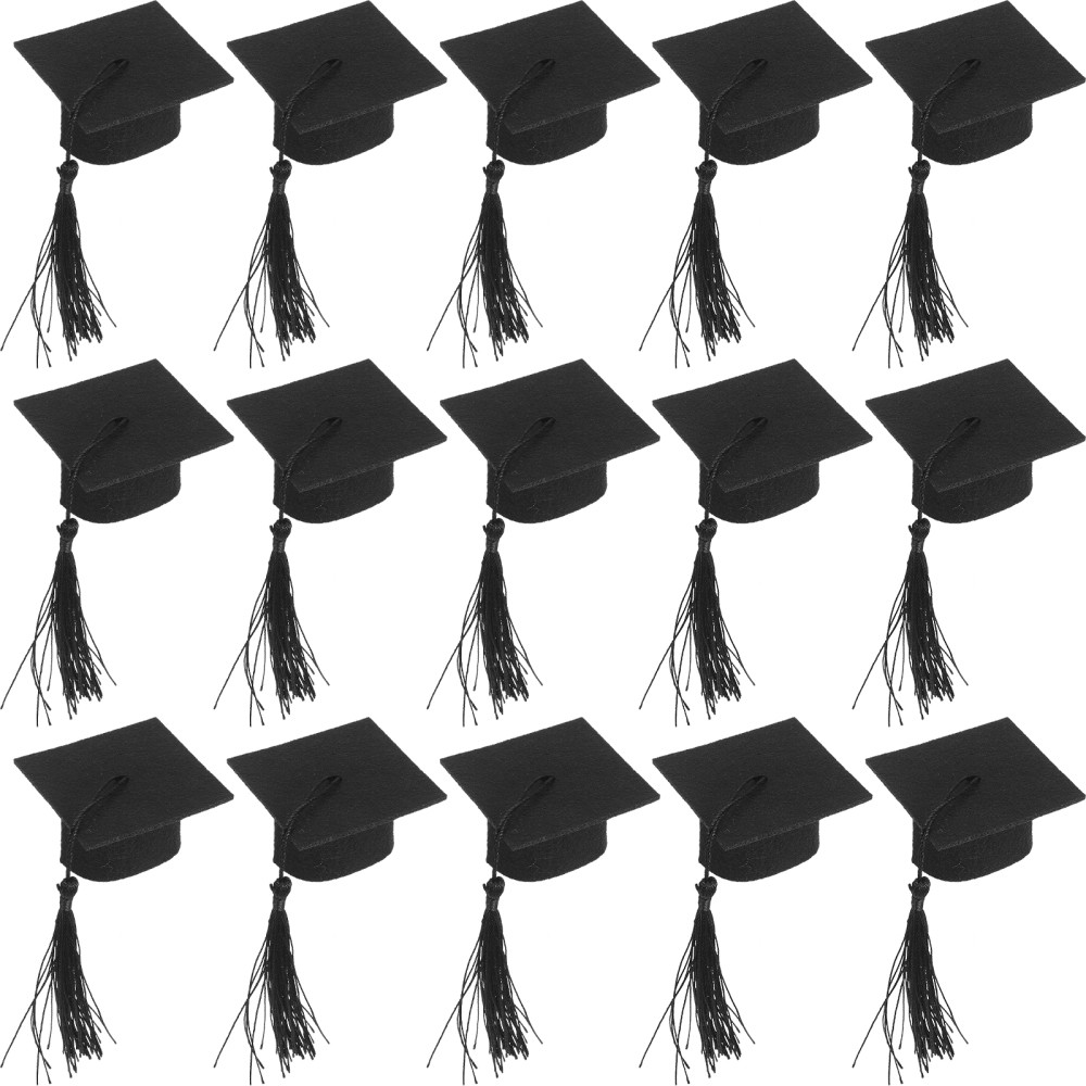 20 Mini Doctor Hat Cake Toppers for Graduation Decorations