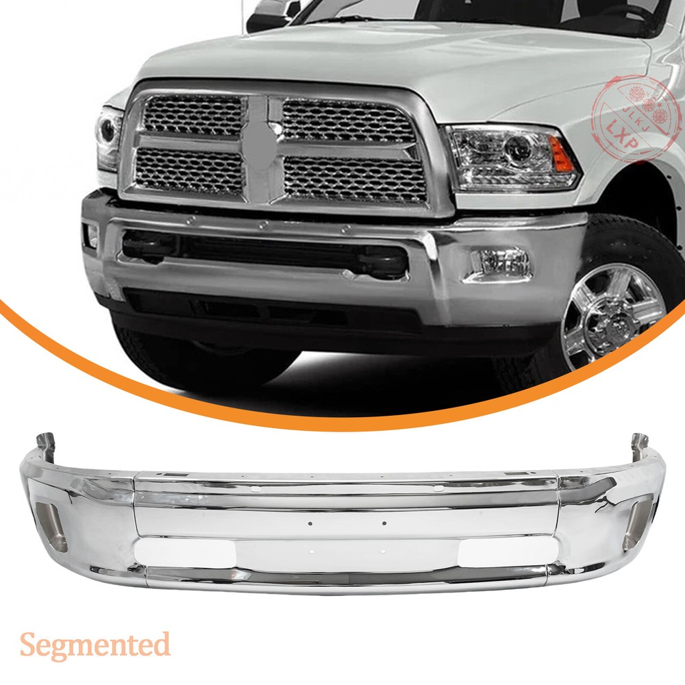 2013-2018 RAM 1500 Chrome Steel Front Bumper Bar with Fog Light Cutouts