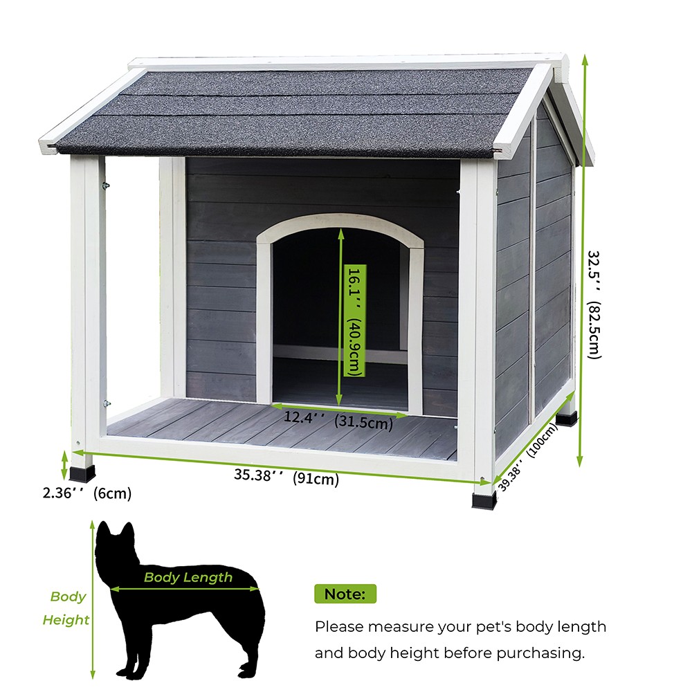 Waterproof Windproof Warm Outdoor Wooden Dog House Kennel