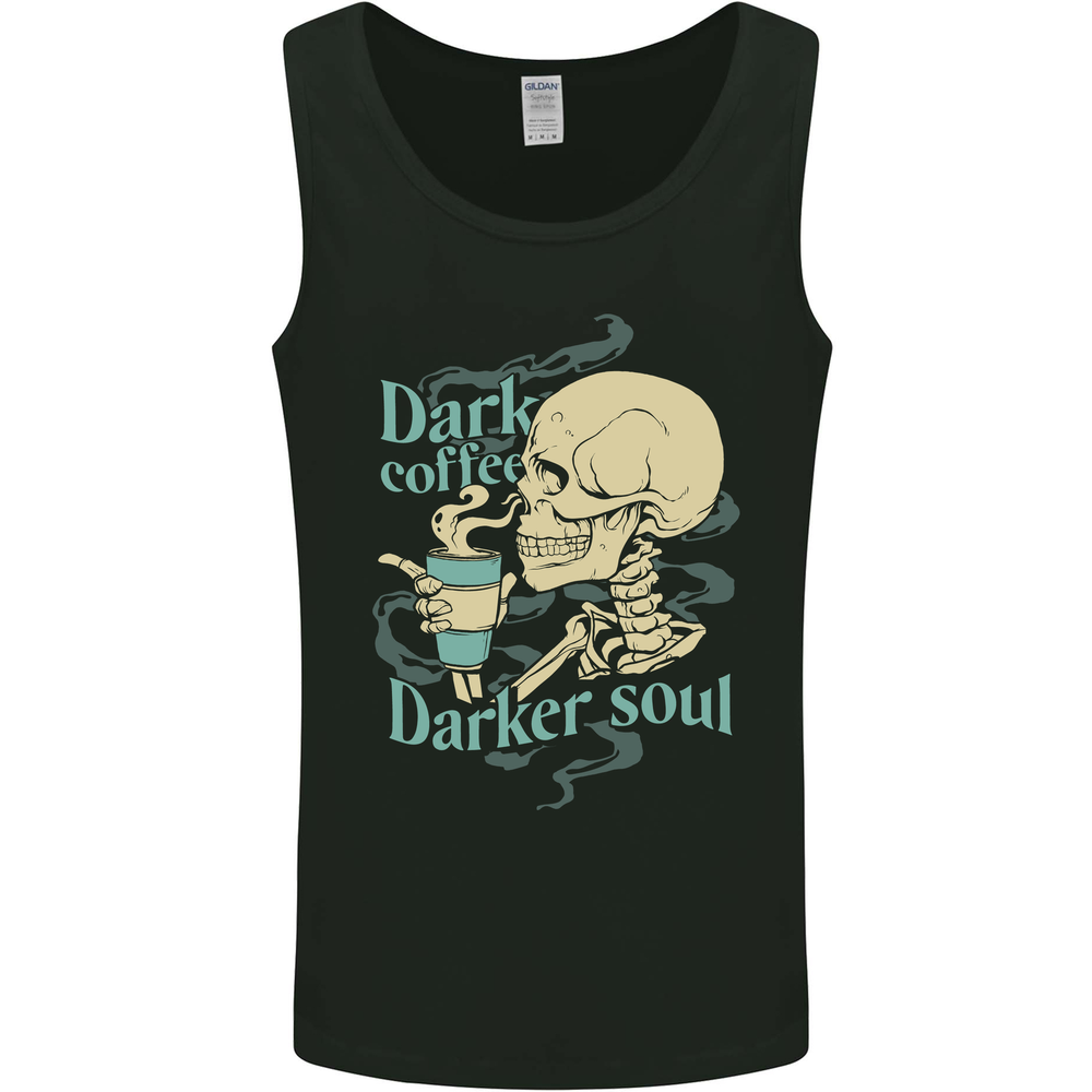Dark Coffee Darker Soul Skull Mens Vest Tank Top