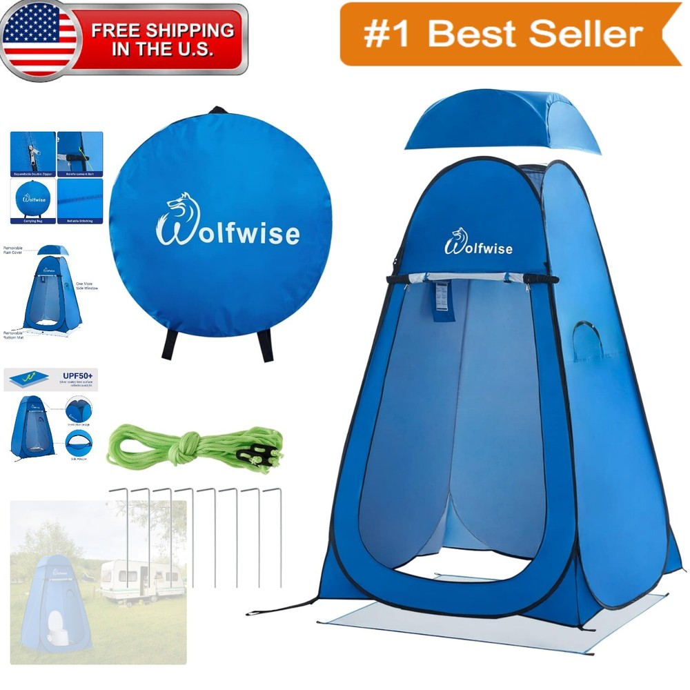 Lightweight Outdoor Changing Room with Rainfly and Zipper Windows for Comfort