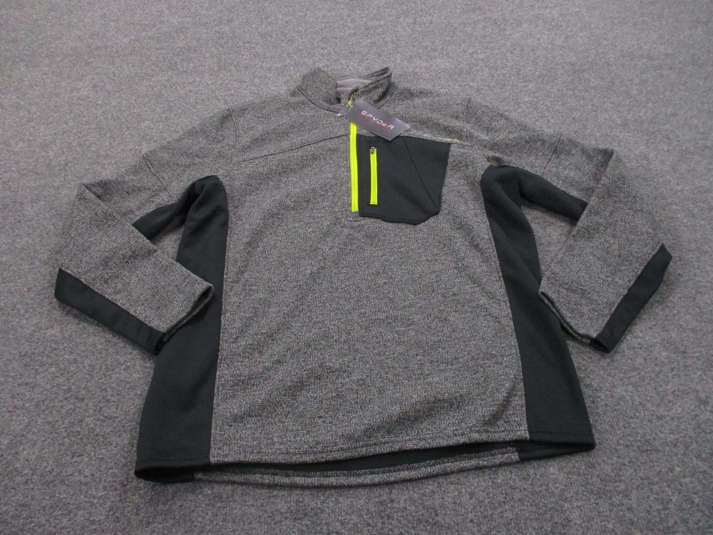 Spyder Jacket Mens L Bandit Hiking Logo Outdoors Sweater Grid Heavy Camping NEW