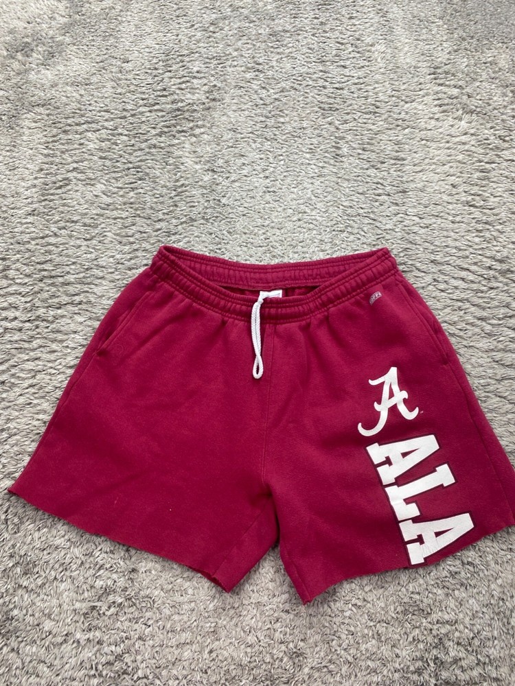 Vtg Alabama Crimson Tide Shorts Women Large Sweat Drawstring Soffe Cut Off NCAA