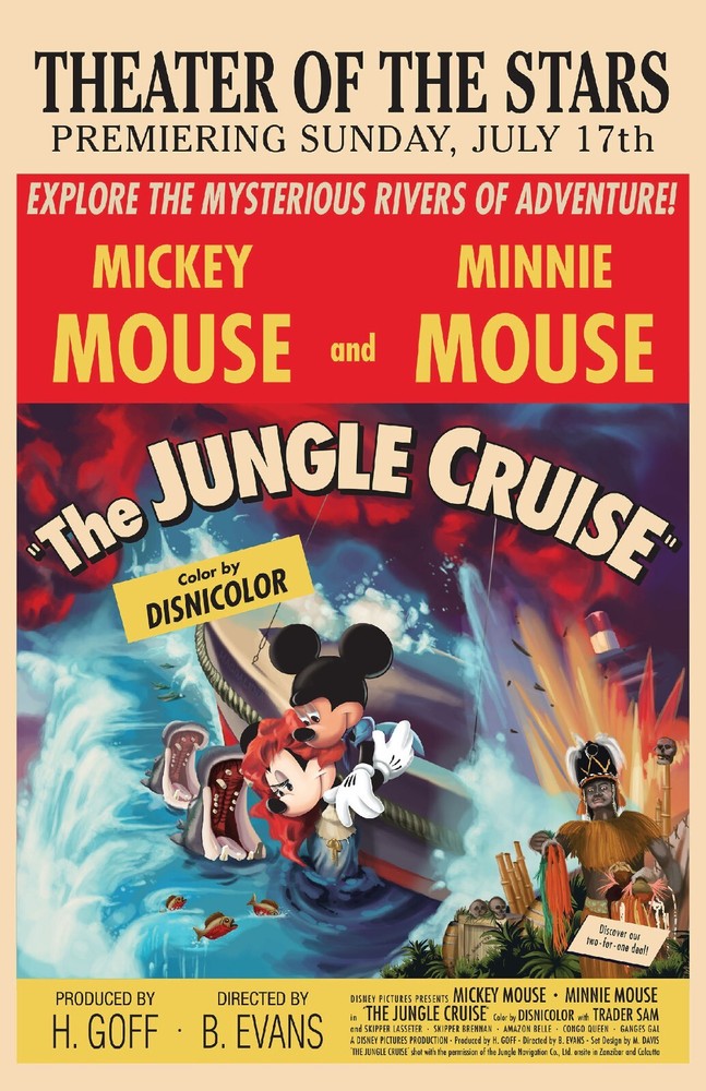 Jungle Cruise Mickey Mouse Poster 13x19 Satin Finish Customizable Art Print