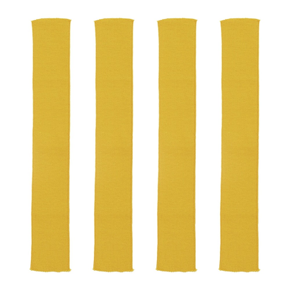 40x6cm Elastic Cuffs Ribbed Trims Cotton Fabric Knit Stretch Band Yellow/ 4pcs