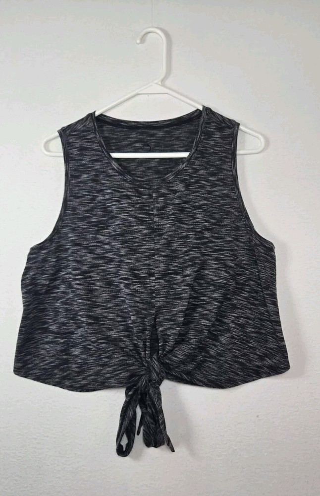 Zyia Tank Top Infinity Tie Tank Womens XXLarge  Black Blended Tank