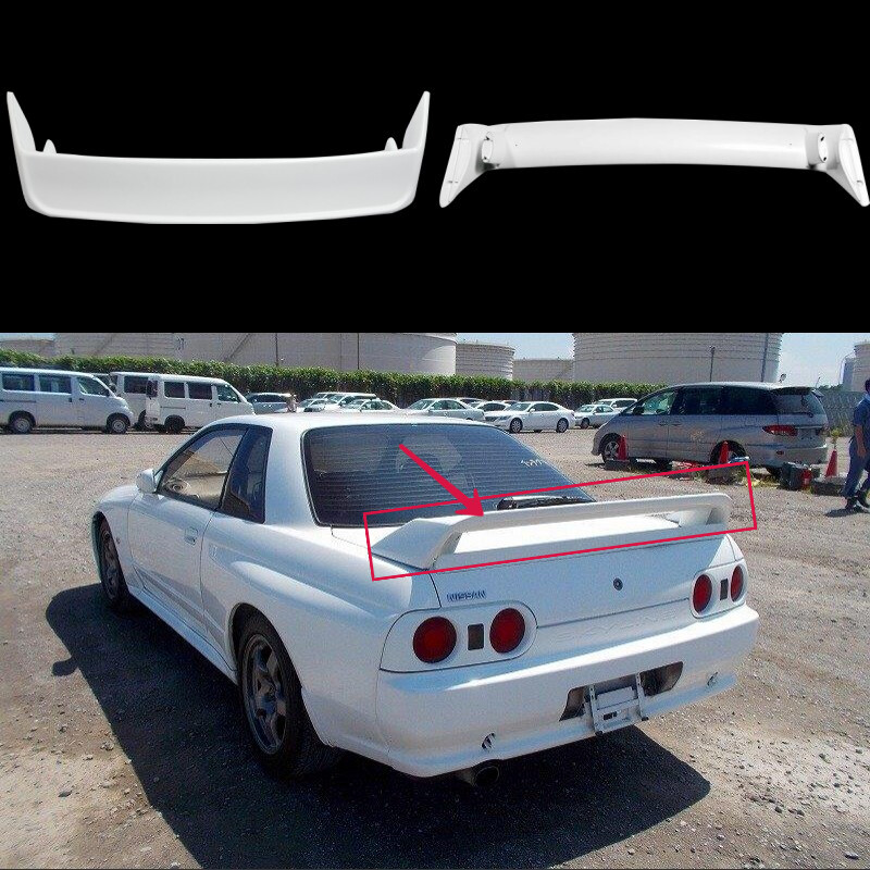 For Nissan Skyline R32 GTR OE Rear Trunk Spoiler Wing Lip FRP Unpainted Bodykits