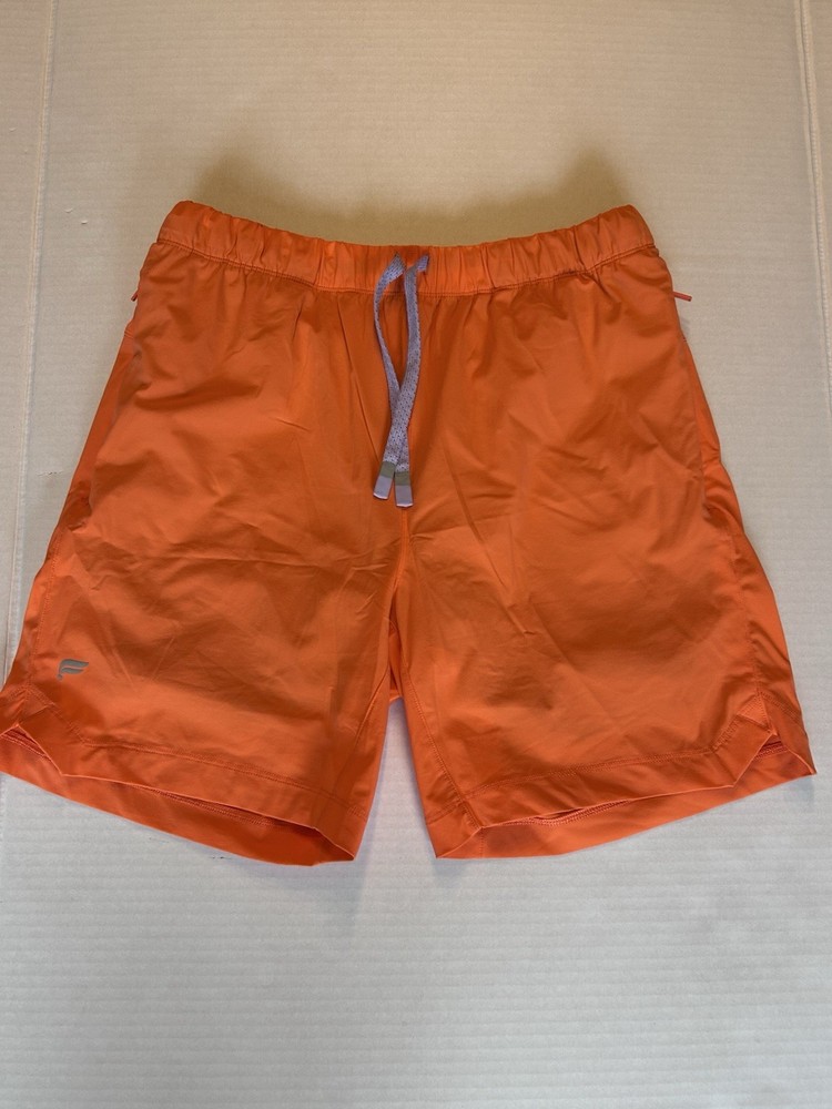 Fabletics Men’s Orange The One Shorts Lined Size Medium 7”