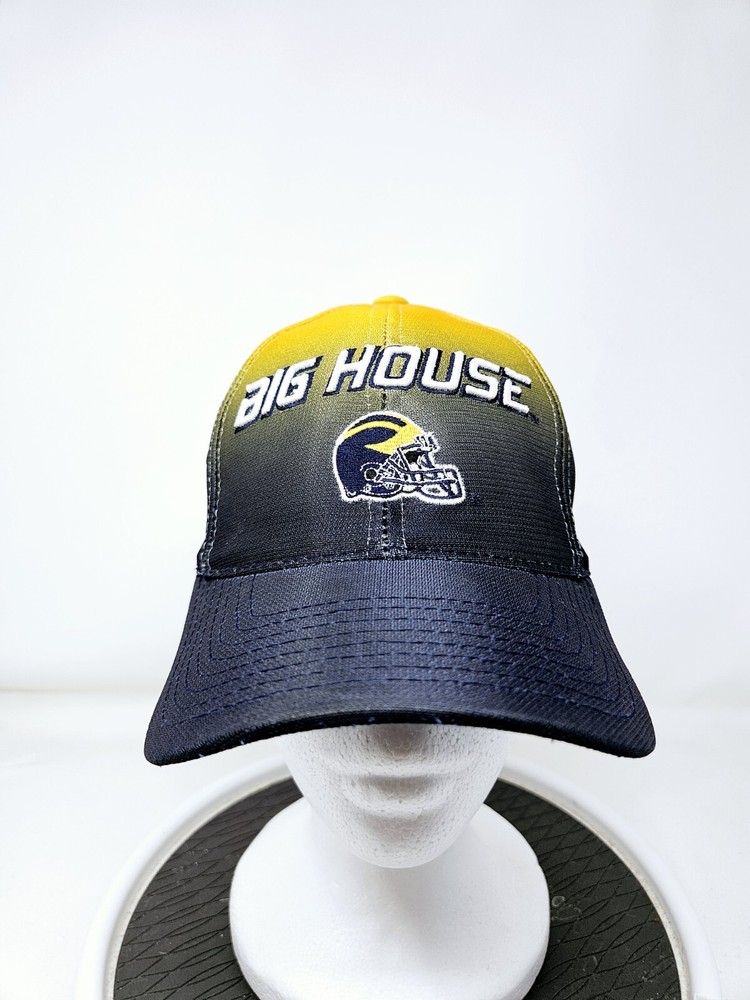 Puma University Of Michigan Wolverines Big House Hat Cap Strapback Black Yellow