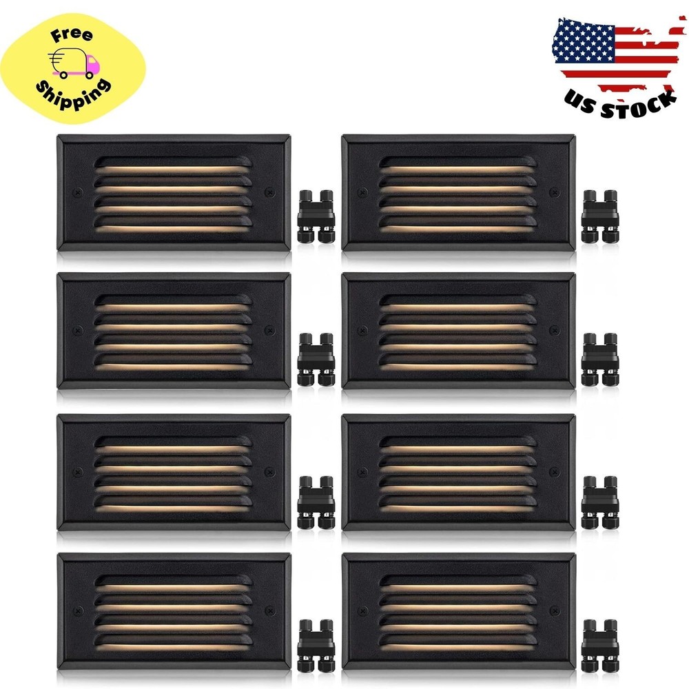 5W Low Voltage Outdoor Step Lights with Horizontal Louver Design