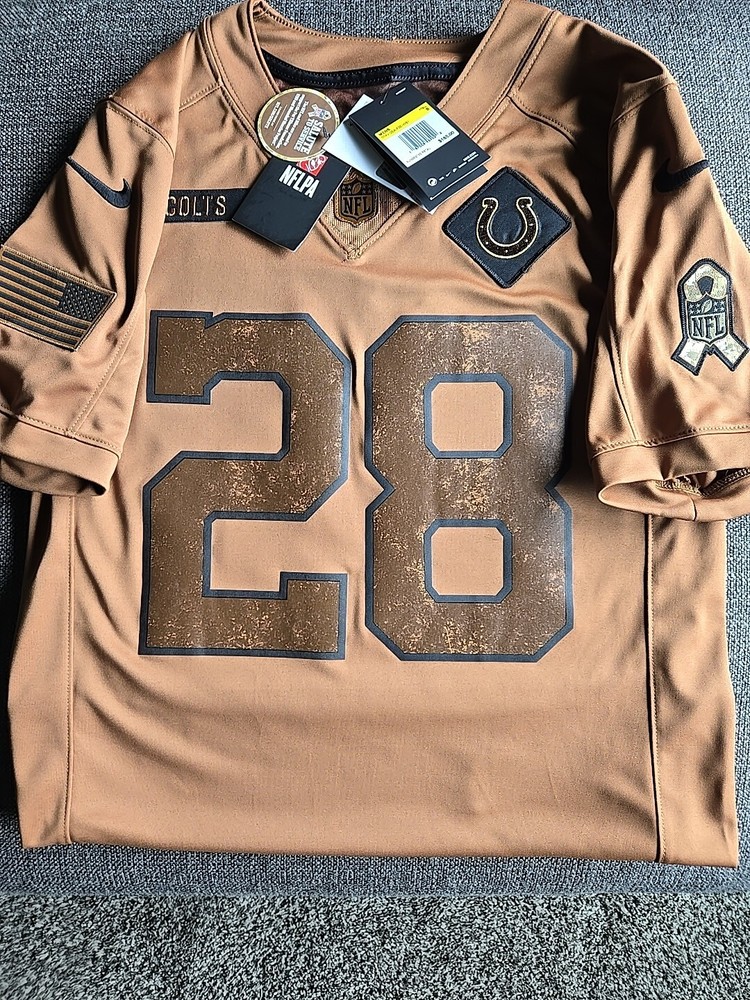Jonathan Taylor Indianapolis Colts Nike Salute To Service Limited Jersey - Brown