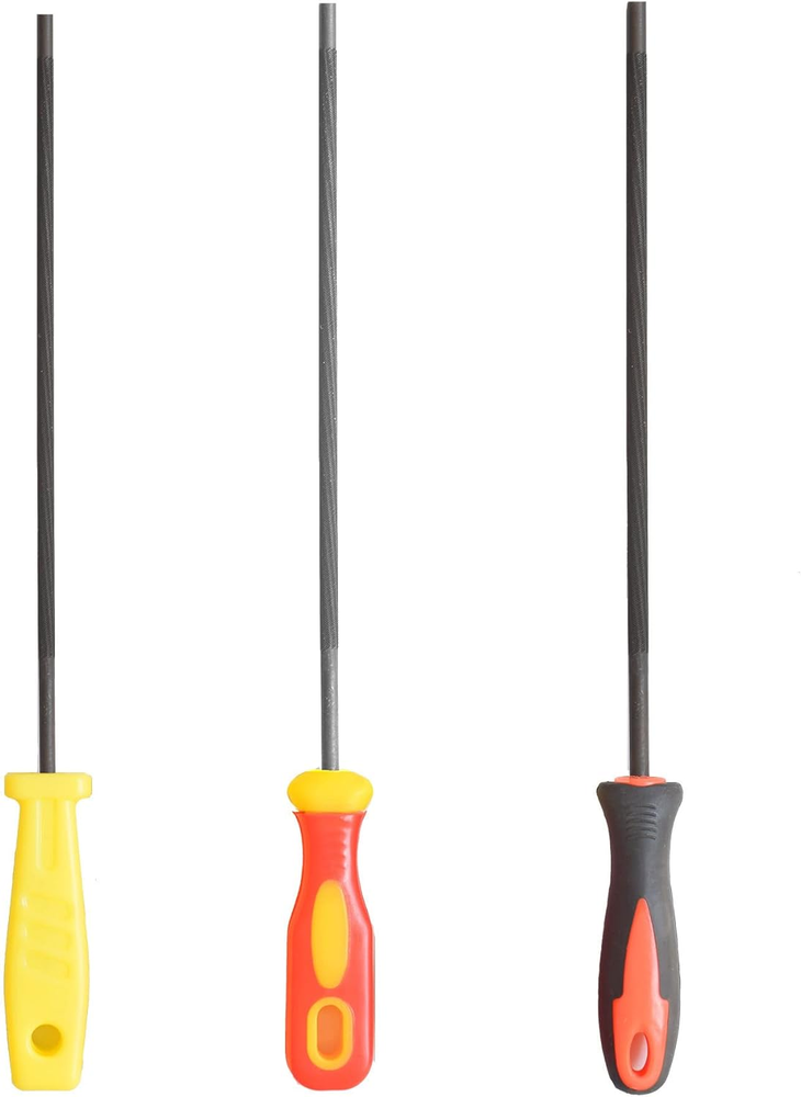 3-Size Chainsaw Sharpener Kit - 5/32, 7/32, 3/16 Inch Files for Chainsaw Maintenance