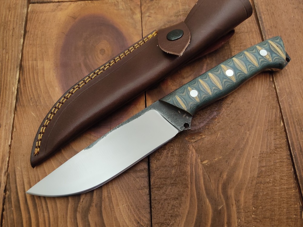 Custom Handmade Carbon Steel Fixed Blade for Camping Survival and Hunting