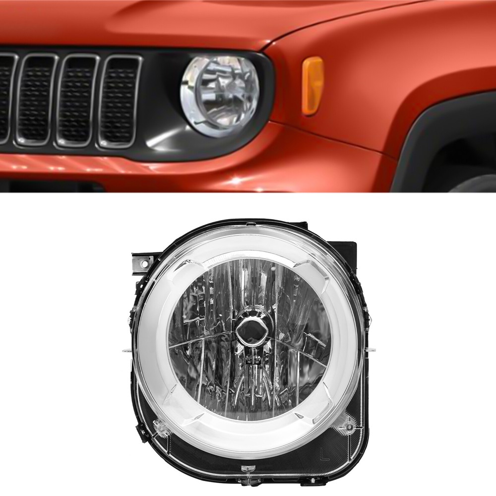 2019-2023 Jeep Renegade Left Driver Side Halogen Headlight Clear Lens