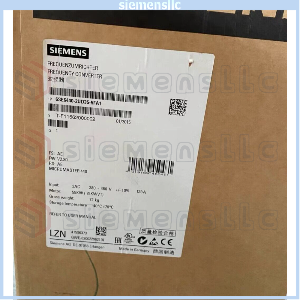 6SE6440-2UD35-5FA1 Siemens MM440 Inverter 55KW Expedited Shipping Spot Goods GQ