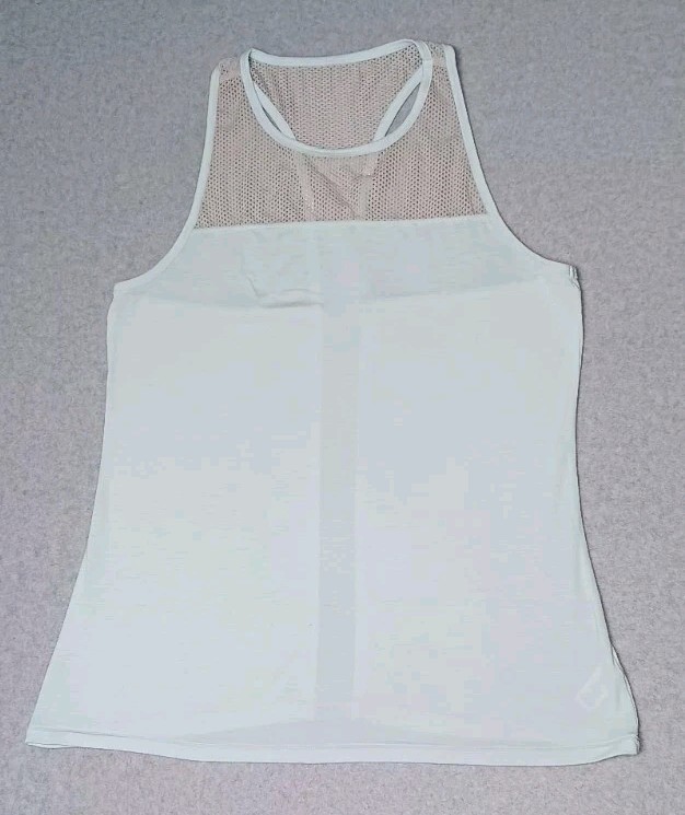 Athleta Razorback Sleeveless Tank Top Womens Size Small Blue Mesh Sporty Workout