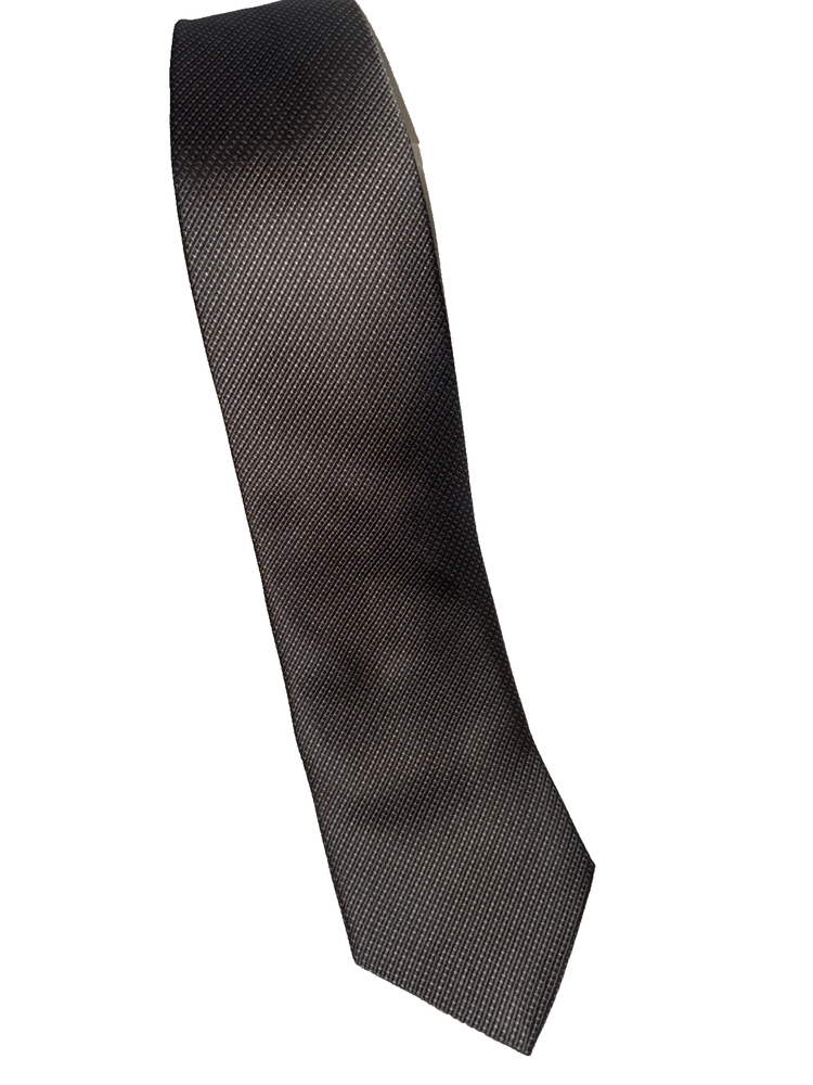 Giorgio Armani 100% Silk Tie 59.5”x3.75” Black/silver Handmade in Italy