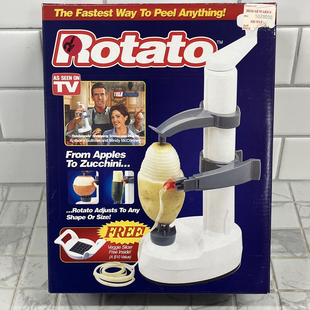 Rotato Potato Apple Vegetable Zucchini Peeler As Seen on TV New In Box
