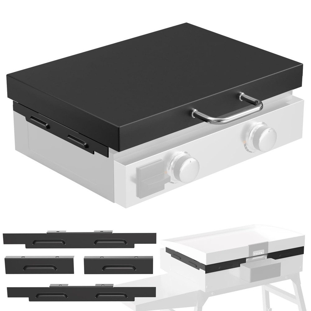 Black 5011 Hard Cover Top Lid with SS Handles & Wind Guard