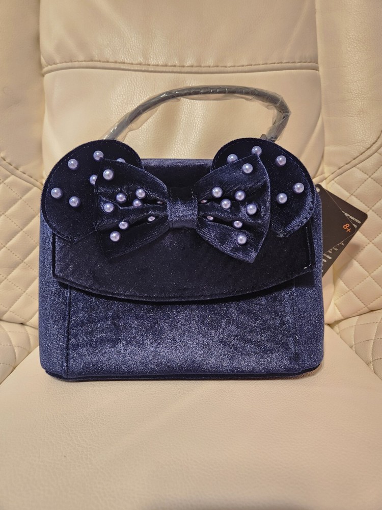 Loungefly Disney Minnie Mouse Velvet Ears Crossbody Bag New With Tags