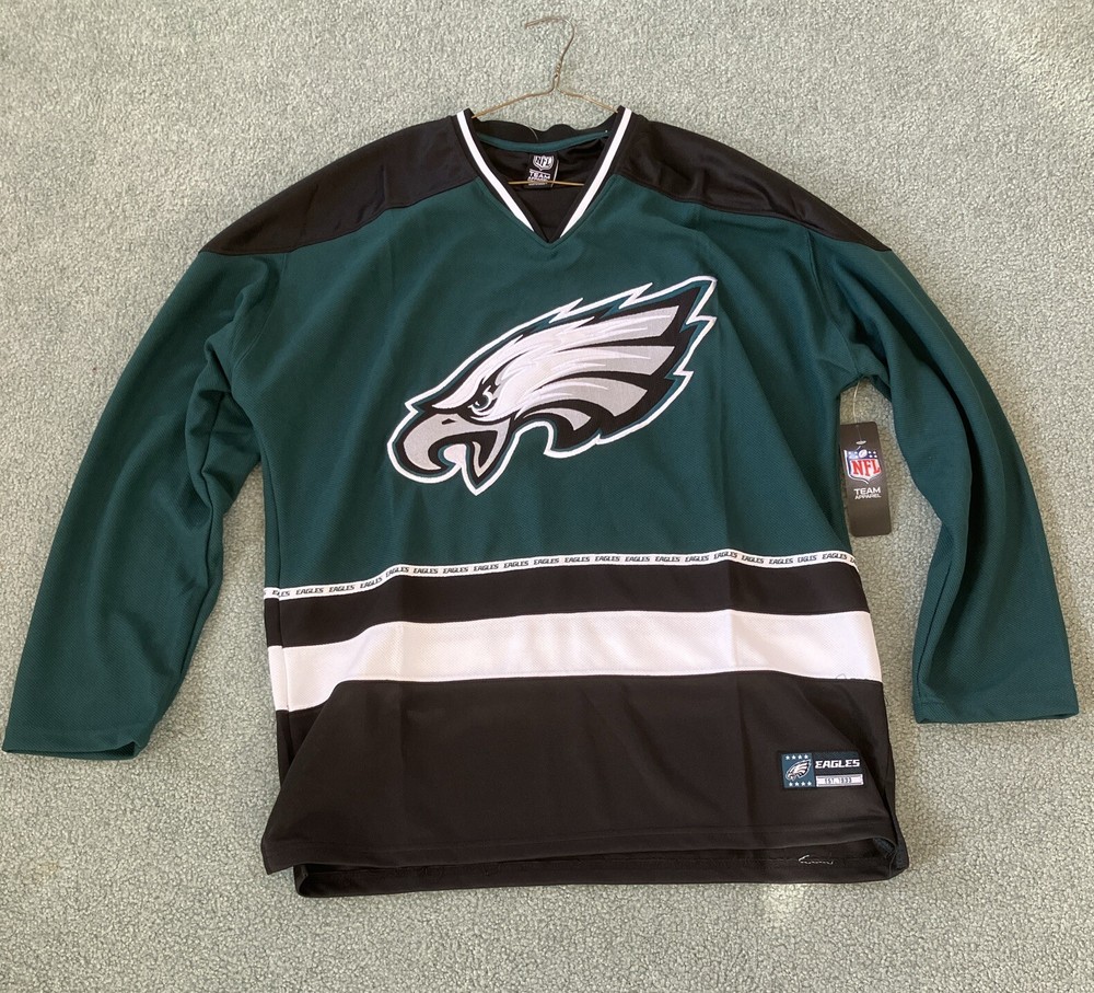 NWT Philadelphia Eagles Hockey Style Jersey NFL Team Apparel Men's Size Medium