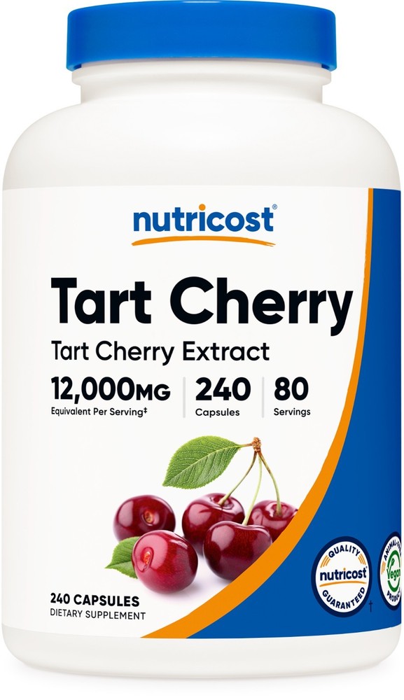 Nutricost Tart Cherry Extract (12,000mg Equivalent) 240 Capsules - Vegan