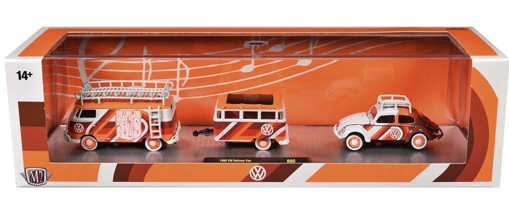 M2 Machines 1960 Vw Delivery Van & 1953 Vw Beetle Deluxe Usa Model Haulers