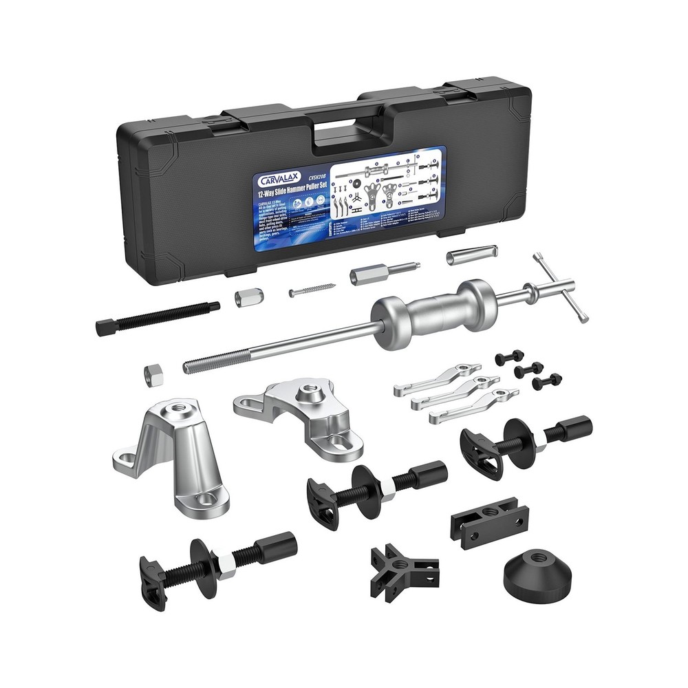 12-Way Slide Hammer Puller Set, Front Wheel Hub Bearing & Rear Wheel Axle Rem...