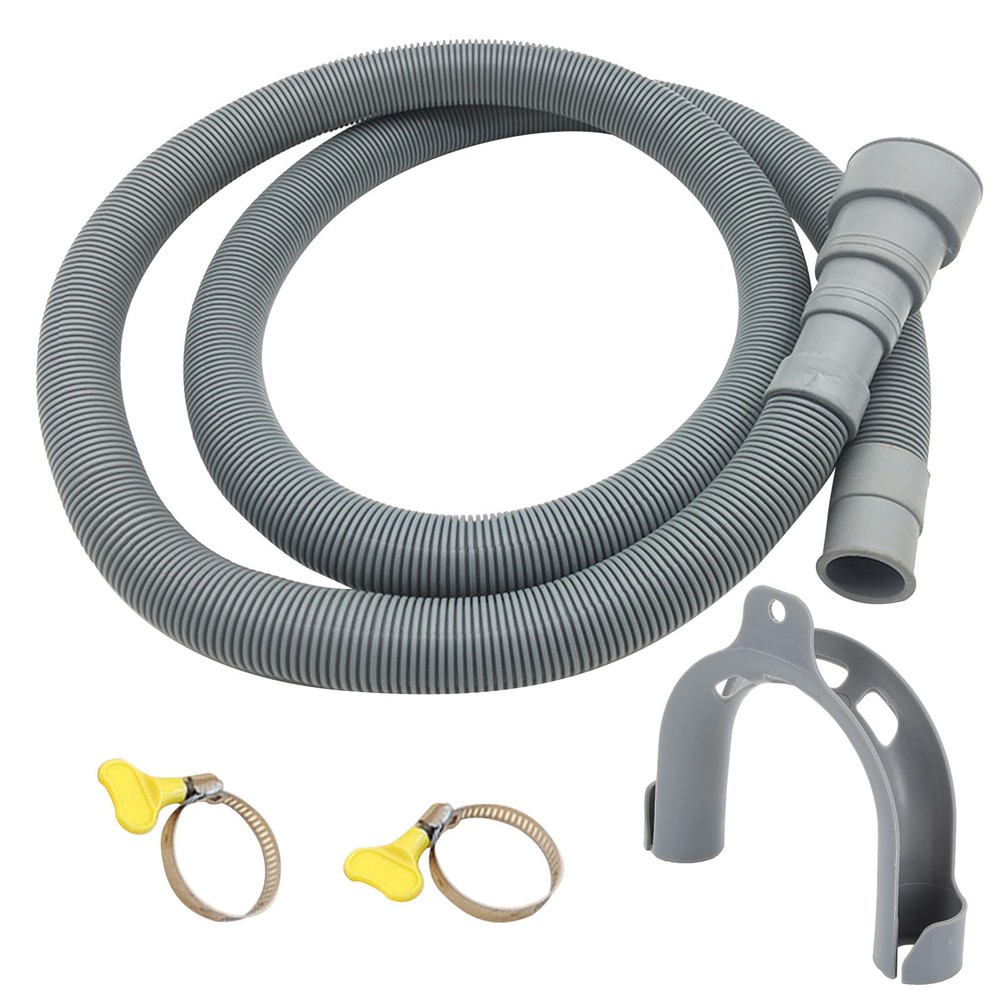 Drain Hose Washing Machines Thickened Extension with Clamp Universal Flexible