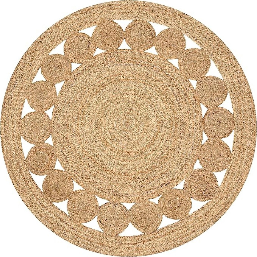 Natural Jute Rug Jute Braided Rug Bohemian Jute Rug Round Jute Rug, Boho Decor