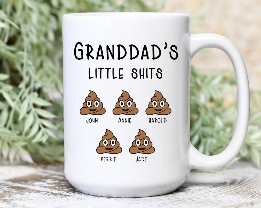 Granddad Mug Granddad's Little ShJts Funny Grandpa Gift From Grandkids Large