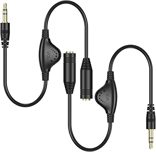 3.5MM Inline Volume Control Aux Extension Cable for Headphones