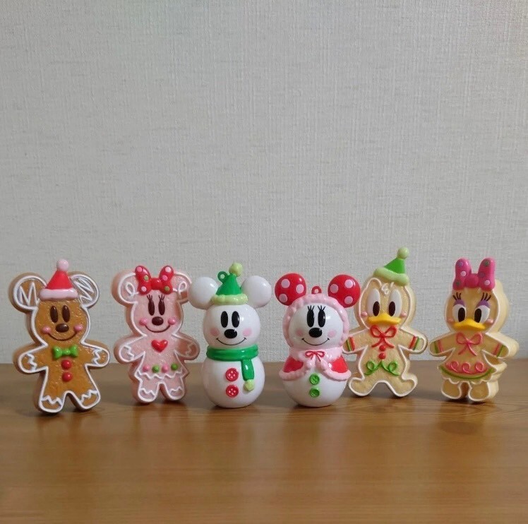 TOKYO Disney GingerBread Christmas Ornament Mickey Minnie Donald Snowman Used