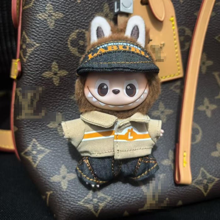 (No Toy)DIY Set For 10cm LABUBU Clothes The Monsters Plush Doll Replace Clothes