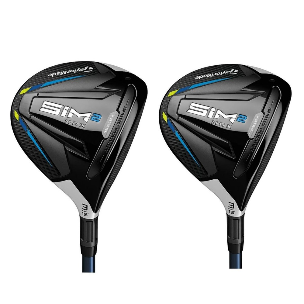 TaylorMade SIM2MAX Fairway Wood 3W 5W Set Right Hand TENSEI BLUE TM50 Stiff Flex New