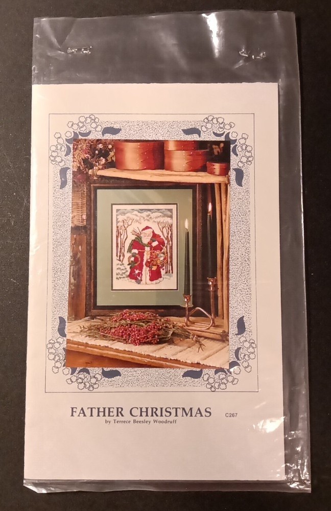 Father Christmas Santa Cross Stitch Pattern by Terrece Beasley Woodruff