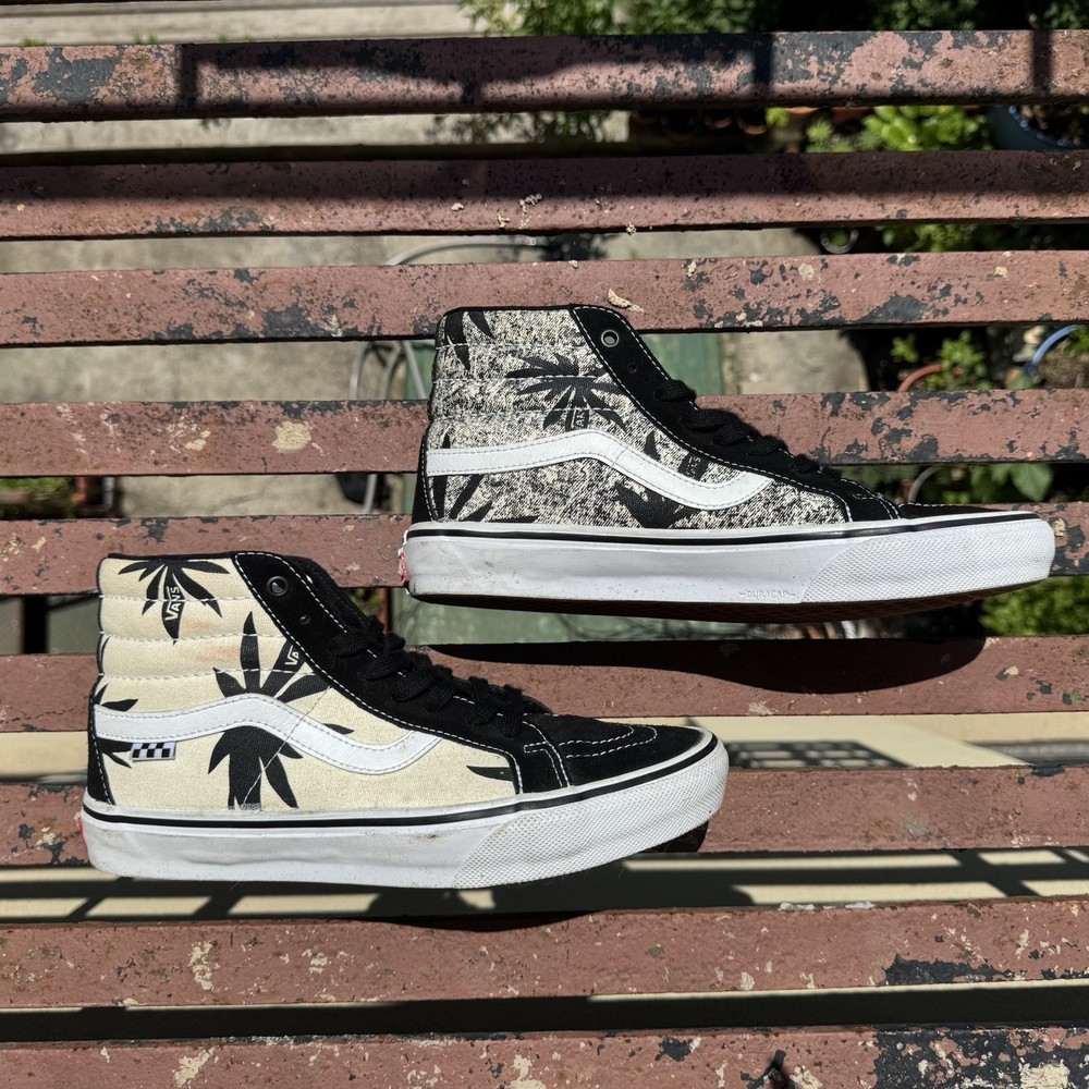 VANS SK-8 Hi Men's Sneakers Size 10, Black & White, Limited Edition Design