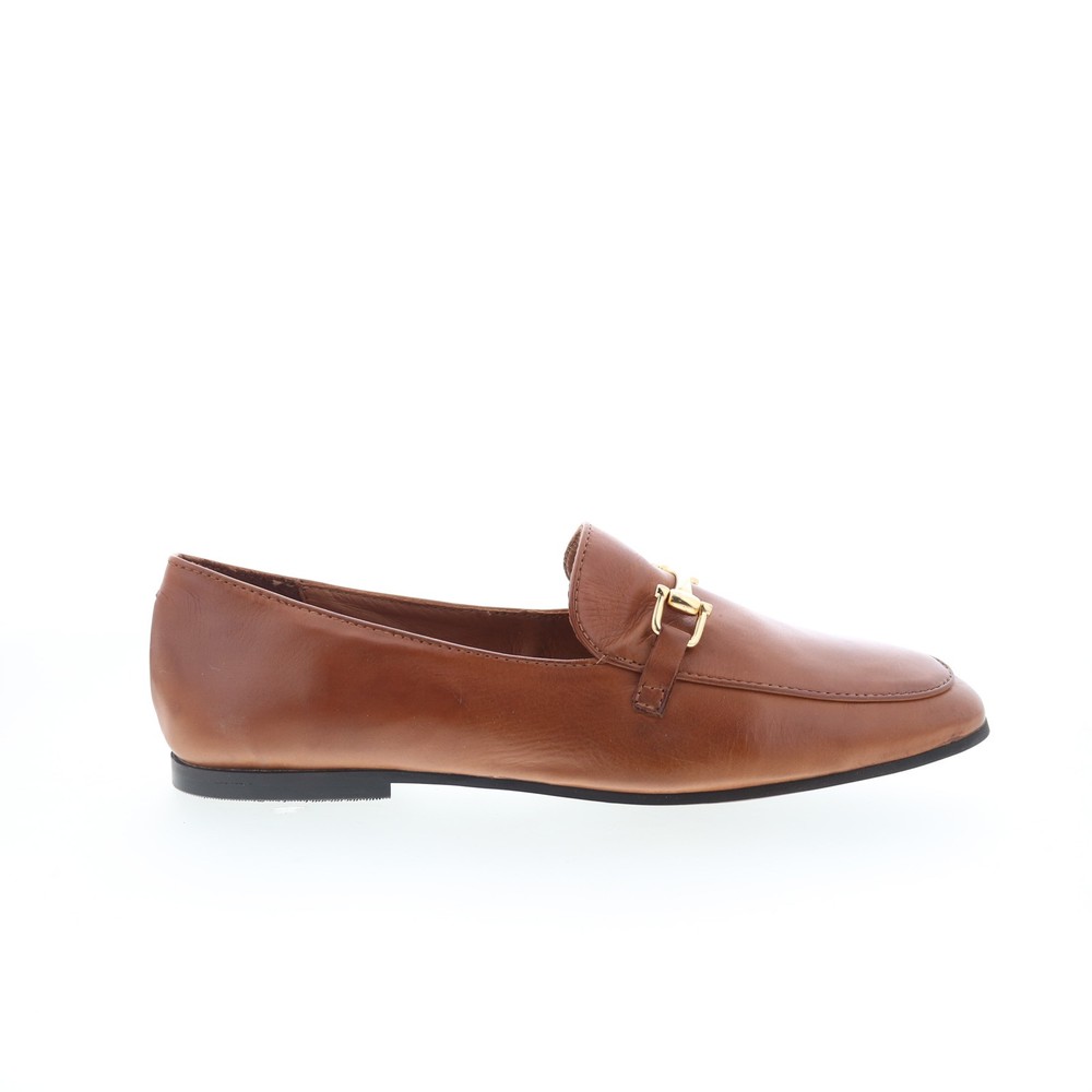 Miz Mooz Britnee Womens Brown Leather Slip On Loafer Flats Shoes 39
