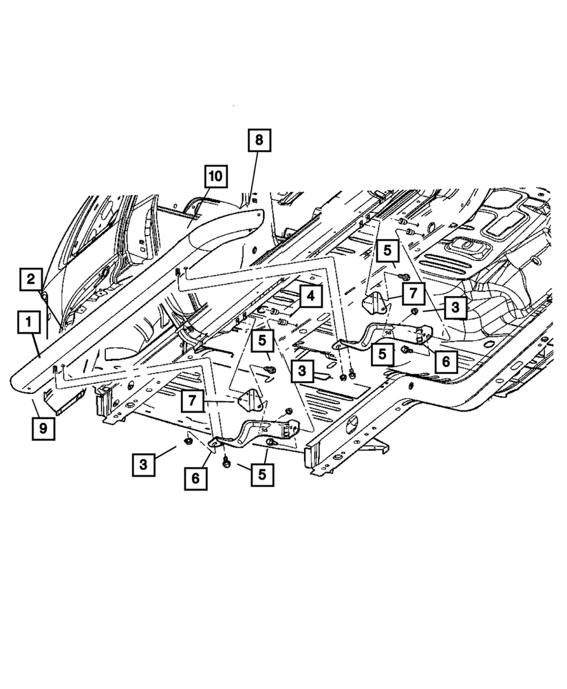 Genuine Mopar Left Side Step Pad Part 55156509AD
