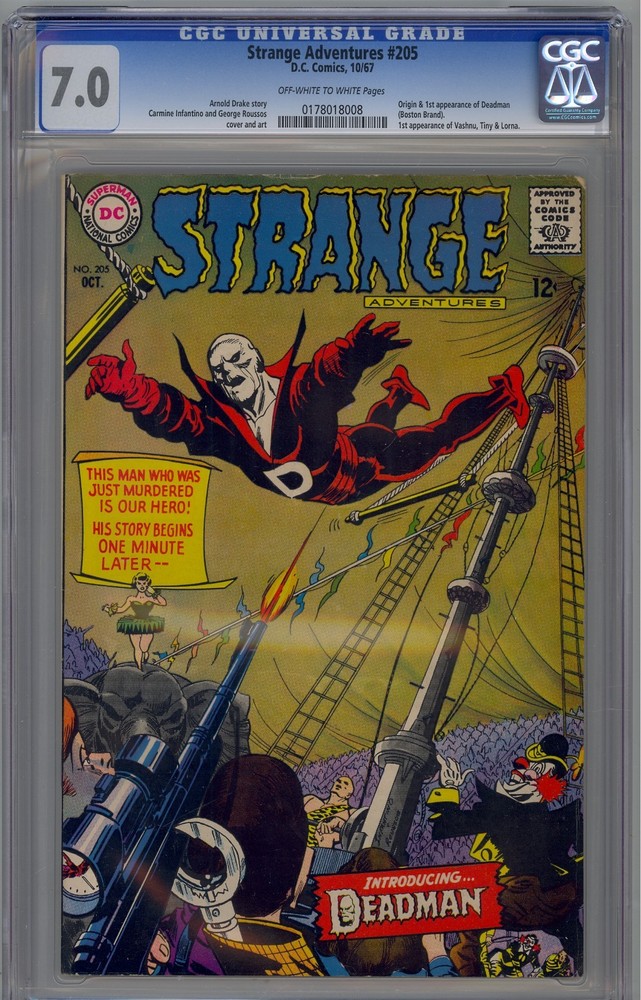 Strange Adventures #205 1967 DC Comics CGC 7.0 1st app Deadman