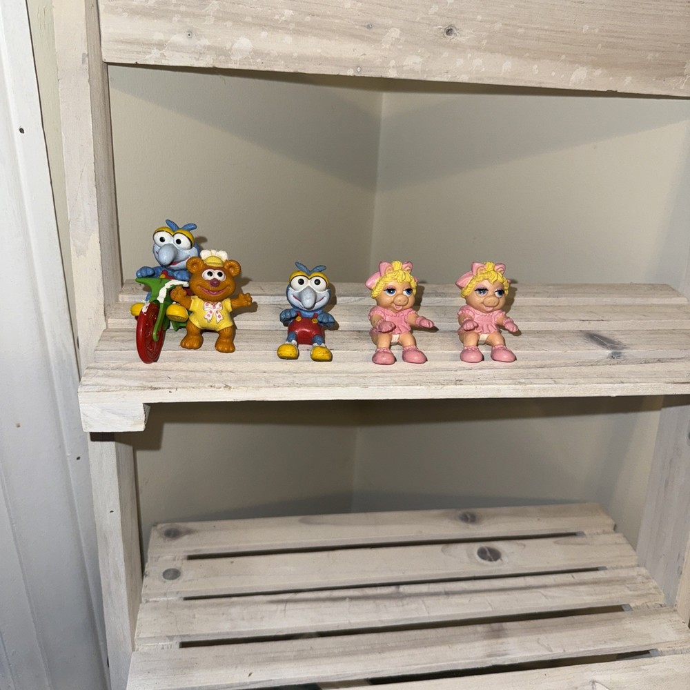Vintage 1986 McDonald's Happy Meal MUPPET BABIES Toys Piggy Gonzo Fozzie