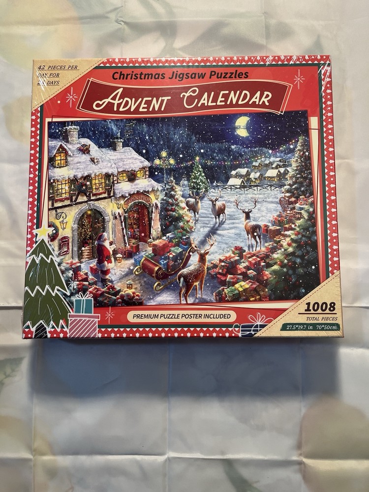 Santa's Workshop 1000-Piece Puzzle Advent Calendar Holiday Fun