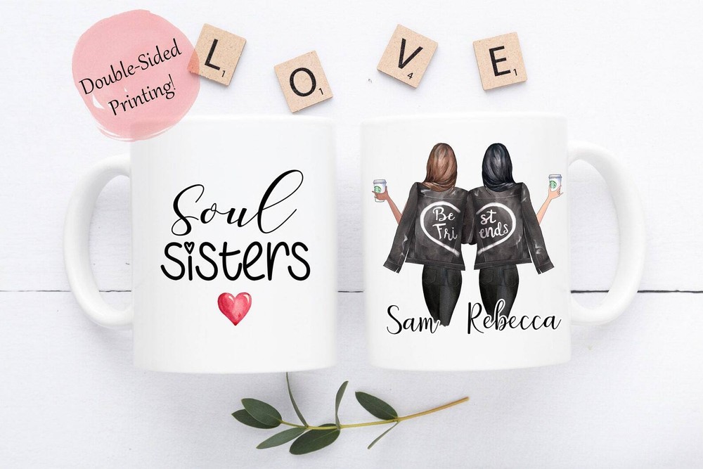 One Best Friend Mug Best Friends Soul Sisters Soul Sister Mugs Personalized Bff
