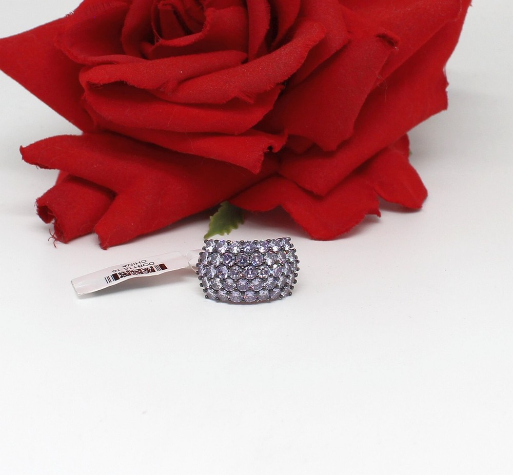 Sterling Silver NWT JTV Simulated Amethyst  Ring Size 10 8g CAT RESCUE