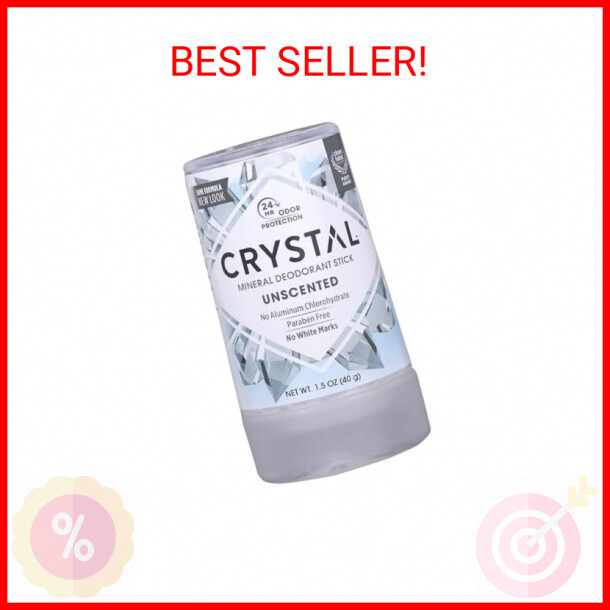 CRYSTAL Deodorant Mineral Deodorant Stick, Travel, 1.5 Ounce