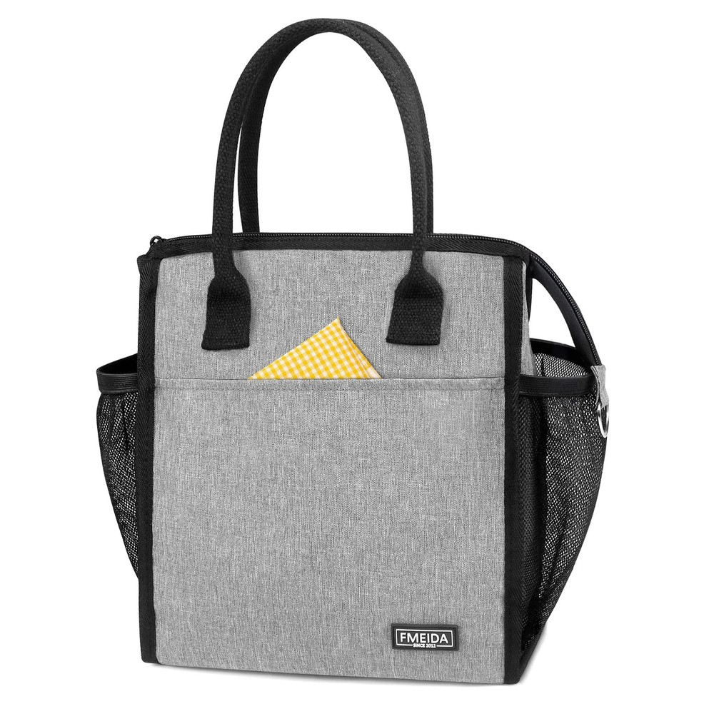 Insulated Reusable Lunch Tote Bag for Women & Men with Adjustable Strap