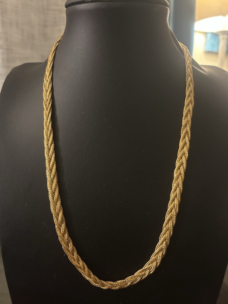 Napier Gold Tone Rope Necklace 18”