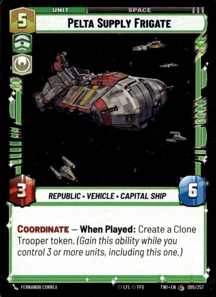Star Wars Twilight of the Republic Pelta Supply Frigate JW
